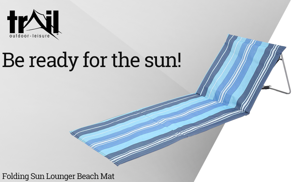 Folding Sun Lounger Beach Mat With Backrest