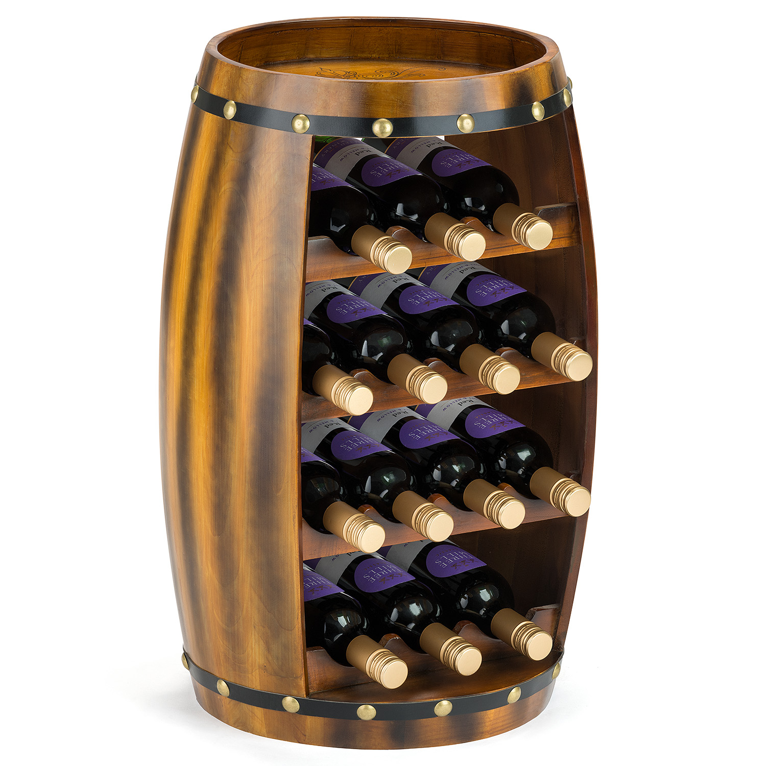 Wooden Barrels Barrel Stave Wine Bottle Holder
