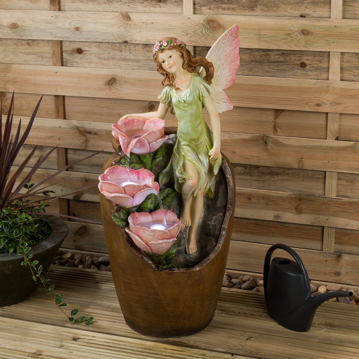 Led Fairy Water Fountain Pink